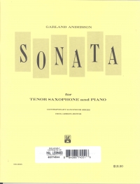 Anderson Sonata Tenor Sax And Piano Sheet Music Songbook