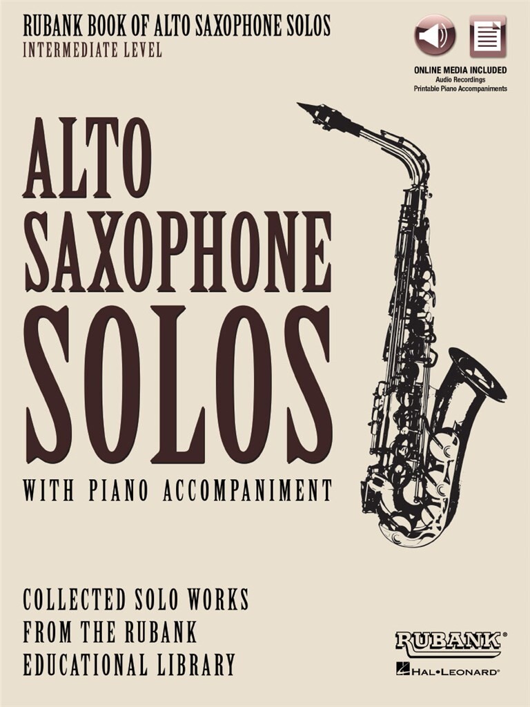 Rubank Book Of Solos Alto Sax Solos Intermediate Sheet Music Songbook