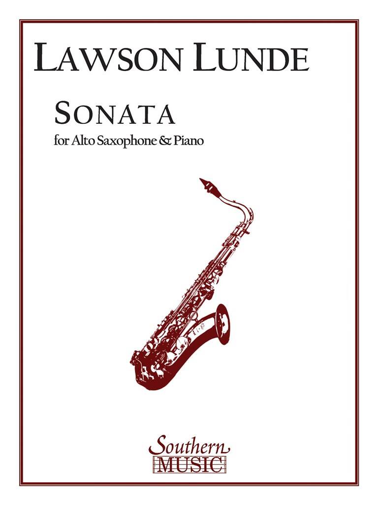 Lunde Sonata (1959) Alto Sax Sheet Music Songbook