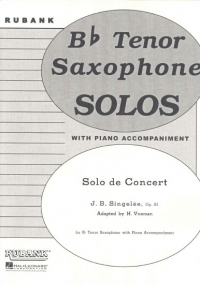 Singelee Solo De Concert Tenor Sax Voxman Sheet Music Songbook