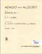 Handel Adagio & Allegro Alto Sax Gee Sheet Music Songbook