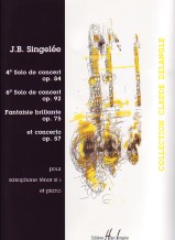 Singelee 4 Pieces De Concert Tenor Saxophone Sheet Music Songbook