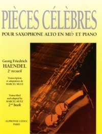 Handel Pieces Celebres Vol 2 Mule Alto Sax & Piano Sheet Music Songbook