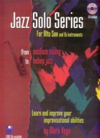 Jazz Solo Series Alto Sax Vega Book & Cd Sheet Music Songbook