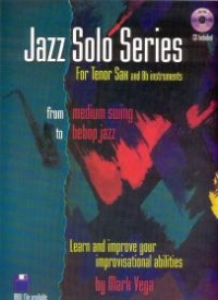 Jazz Solo Series Tenor Sax Vega Book & Cd Sheet Music Songbook