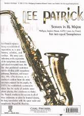Patrick Sonata Bb K292 2 Equal Saxophones Sheet Music Songbook