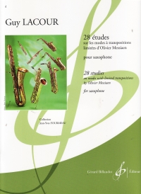 Lacour 28 Etudes Sur Les Modes Messiaen Saxophone Sheet Music Songbook