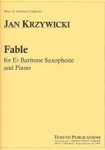 Krzywicki Fable Eb Baritone Sax & Piano Sheet Music Songbook