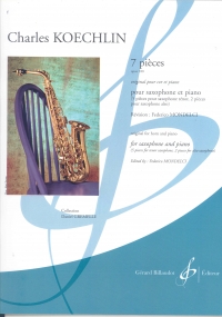 Koechlin Pieces (7) Op180 Tenor & Alto Sax & Piano Sheet Music Songbook