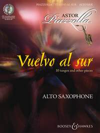 Piazzolla Vuelvo Al Sur Alto Sax Book & Cd Sheet Music Songbook