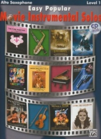 Easy Popular Movie Instrumental Solos Alto Sax+cd Sheet Music Songbook