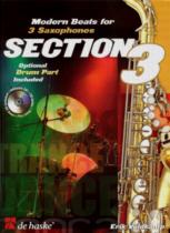 Section 3 Veldkamp 3 Saxophones (opt Drum) Book&cd Sheet Music Songbook
