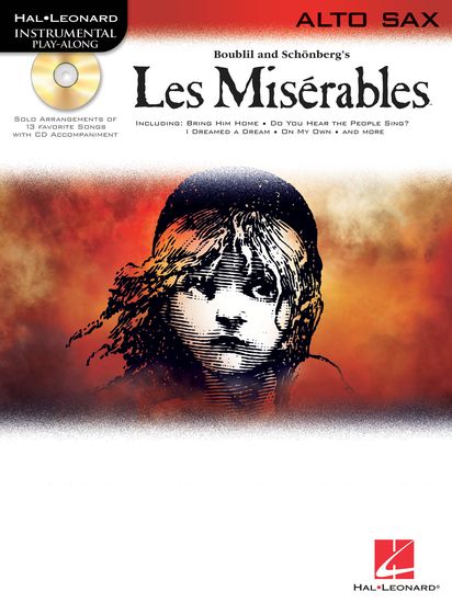 Les Miserables Alto Sax Book & Cd Sheet Music Songbook