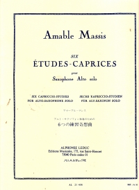 Massis 6 Etudes-caprices Saxophone Sheet Music Songbook