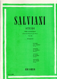 Salviani Studi Per Saxophone Vol 3 Giampieri Sheet Music Songbook