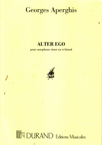 Aperghis Alter Ego Tenor Saxophone Sheet Music Songbook
