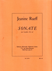 Rueff Sonate Alto Saxophone Sheet Music Songbook