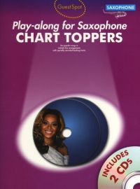 Guest Spot Chart Toppers Saxophone Book & Cds Sheet Music Songbook