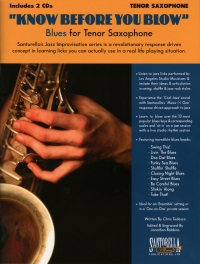Know Before You Blow Blues For Tenor Sax + Cd Sheet Music Songbook