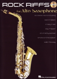 Rock Riffs Alto Saxophone Book & Cd Sheet Music Songbook