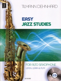 Easy Jazz Studies Alto Sax Dehnhard Book & Cd Sheet Music Songbook