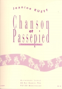 Rueff Chanson Et Passepied Op16 Alto Sax & Piano Sheet Music Songbook