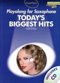 Guest Spot Todays Biggest Hits Alto Sax Book & Cd Sheet Music Songbook