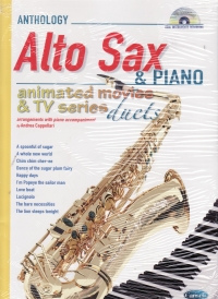 Anthology Alto Sax & Piano Animated/tv Duets Bk/cd Sheet Music Songbook