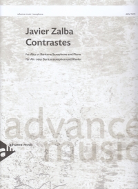Zalba Contrastes Alto Or Baritone Sax & Piano Sheet Music Songbook