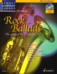 Rock Ballads Alto Book & Audio Saxophone Lounge Sheet Music Songbook