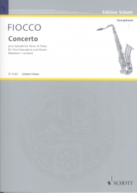 Fiocco Concerto G Arr Tenor Sax Bazelaire Tsax/pf Sheet Music Songbook