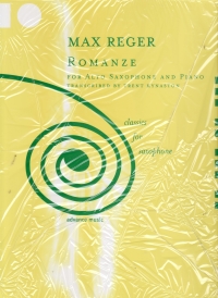 Reger Romanze Alto Saxophone & Piano Or Organ Sheet Music Songbook