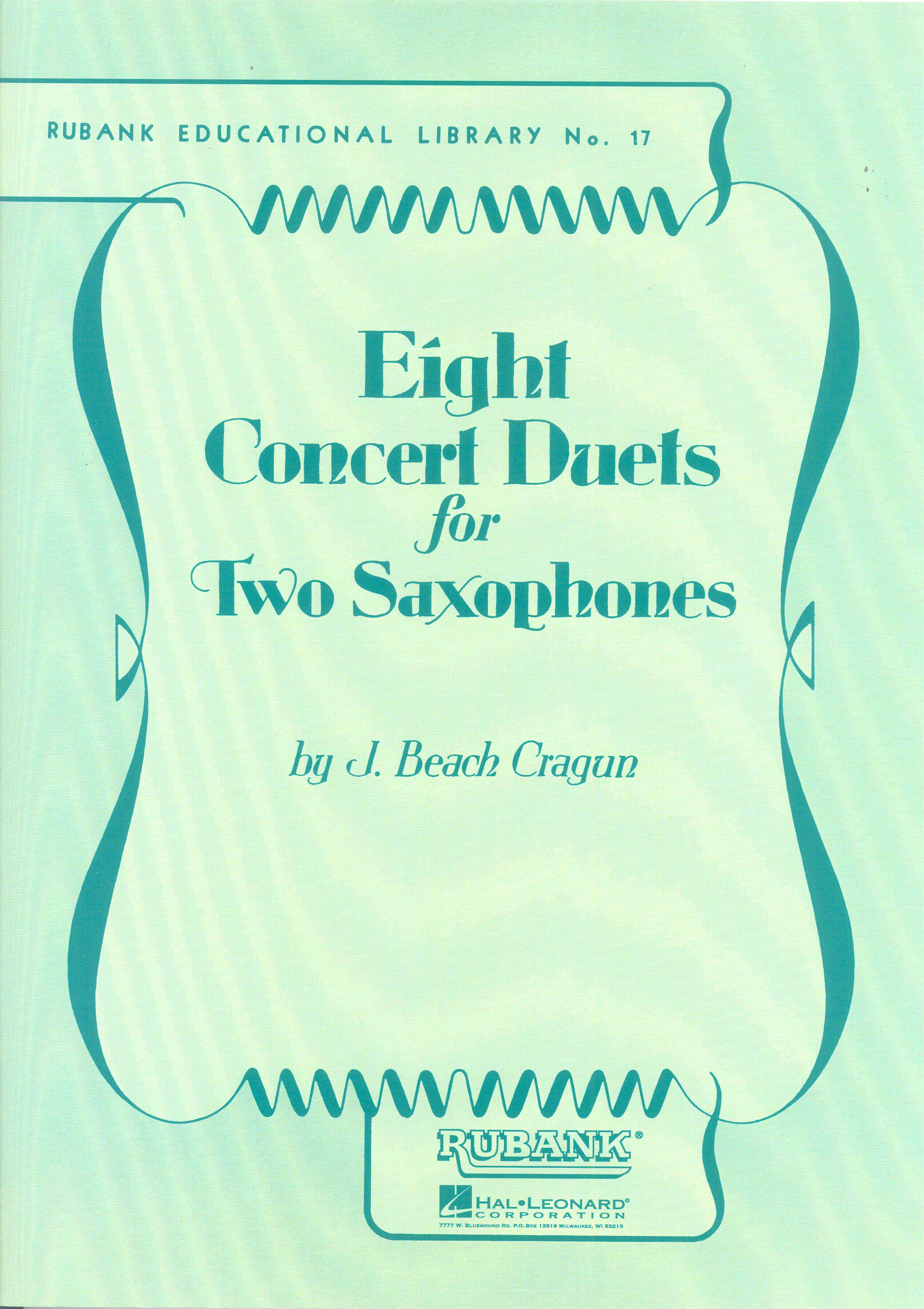 Cragun Eight Concert Duets For Two Saxophones Sheet Music Songbook