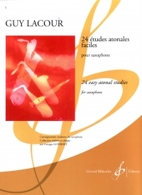 Lacour 24 Etudes Atonales Faciles Saxophone Sheet Music Songbook