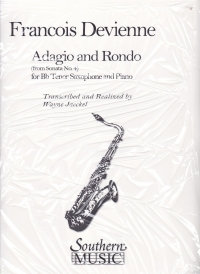 Devienne Adagio And Rondo Tenor Sax & Piano Sheet Music Songbook
