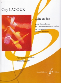 Lacour Suite En Duo 2 Saxophones Sheet Music Songbook