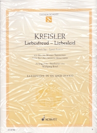 Kreisler Loves Joy Loves Sorrow Eb Sax & Piano Sheet Music Songbook