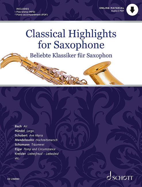 Classical Highlights For Saxophone Alto + Online Sheet Music Songbook