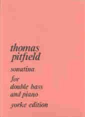 Pitfield Sonatina Double Bass Sheet Music Songbook