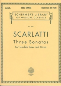 Scarlatti Three Sonatas Double Bass Sheet Music Songbook
