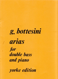Bottesini Arias 3 Operatic Double Bass Sheet Music Songbook