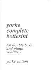 Bottesini Complete Vol 2 Double Bass & Piano Sheet Music Songbook