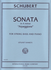 Schubert Sonata A Minor Arpeggione Double Bass Sheet Music Songbook