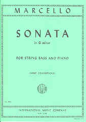Marcello Sonata Gmin (zimmerman) Double Bass Sheet Music Songbook