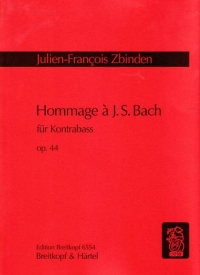 Zbinden Hommage A Js Bach Op44 Double Bass Solo Sheet Music Songbook