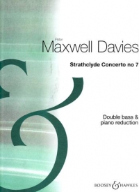 Maxwell Davies Strathclyde Concerto No 7 Bass & Pf Sheet Music Songbook
