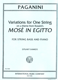 Paganini Variations On 1 String (theme From Moses) Sheet Music Songbook
