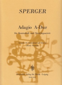 Sperger Adagio A Double Bass Sheet Music Songbook