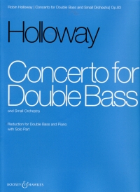 Holloway Concerto For Double Bass & Piano Sheet Music Songbook
