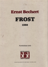 Bechert Frost Double Bass Sheet Music Songbook